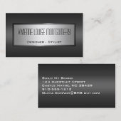 Moderne Grau Beruflich Designer Business Card Visitenkarte (Vorne/Hinten)