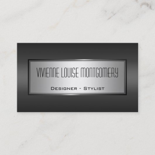 Moderne Grau Beruflich Designer Business Card Visitenkarte (Vorderseite)
