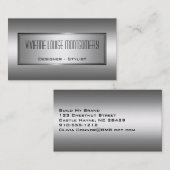 Moderne Grau Beruflich Designer Business Card Visitenkarte (Vorne/Hinten)