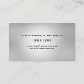 Moderne Grau Blue Monogram Manager Business Card Visitenkarte (Rückseite)
