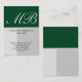 Moderne, grau-grüne, trendige Visitenkarte (Vorne/Hinten)