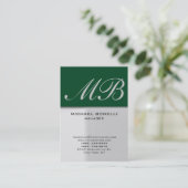 Moderne, grau-grüne, trendige Visitenkarte (Stehend Vorderseite)