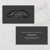 Moderne, grau-monogramm-Visitenkarte Visitenkarte (Vorne/Hinten)