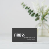 Moderne Grau Personal Trainer Business Card Visitenkarte (Stehend Vorderseite)
