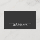 Moderne Grau Personal Trainer Business Card Visitenkarte (Rückseite)