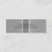 Moderne Grau Personal Trainer Gym Bodybuilding Mini Visitenkarte (Rückseite)