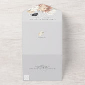 Moderne Grau Premium Wreath Pampas Ultimate Weddin All In One Einladung (Außenbereich)