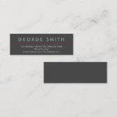 Moderne Grau Rot Einfache Schlichte Visitenkarte (Vorne/Hinten)