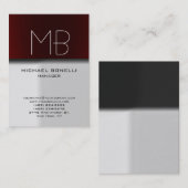 Moderne, grau-rote Visitenkarte (Vorne/Hinten)