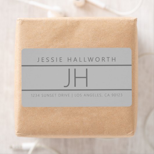 Moderne Grau-Rücksendeadresse (Insitu)