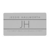 Moderne Grau-Rücksendeadresse (Vorne)