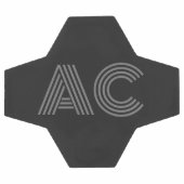 Moderne Grau-Schwarz-Monogramm Fußball (Flach)