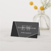 Moderne grau-schwarze Monogramm Ernennung Ca Treuekarte (Vorderseite)