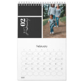 Moderne Grau-Sonderfeier für mehrere Fotos  Kalender (Feb 2026)
