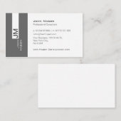 Moderne Grau- und Platinberatungskarte Visitenkarte (Vorne/Hinten)