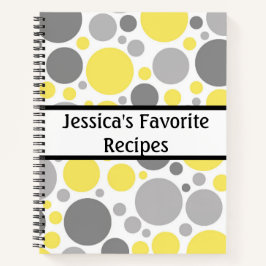 Moderne Graubläschen und Gelbbläschen Personalisie Notizblock