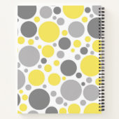 Moderne Graubläschen und Gelbbläschen Personalisie Notizblock (Rückseite)