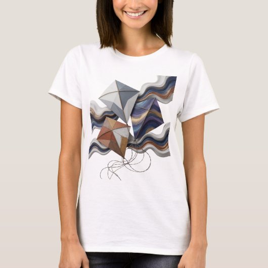 Moderne graue ABSTRACT ART Statement Design T-Shirt (Vorderseite)