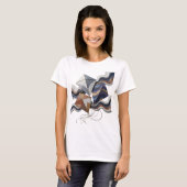 Moderne graue ABSTRACT ART Statement Design T-Shirt (Vorne ganz)