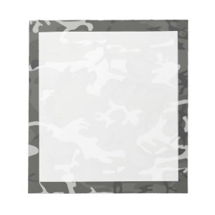 Moderne graue abstrakte Camo-Tarnung Notizblock
