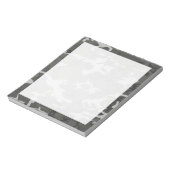 Moderne graue Abstrakte Camouflage Camouflage Notizblock (Rotiert)