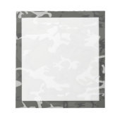 Moderne graue Abstrakte Camouflage Camouflage Notizblock (Vorderseite)