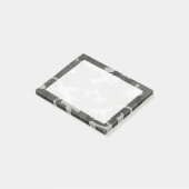 Moderne graue Abstrakte Camouflage Camouflage Post-it Klebezettel (angewinkelt)