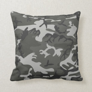 Moderne graue abstrakte Camouflage-Tarnung Kissen