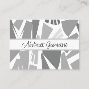 Moderne graue abstrakte geometrische Muster Visitenkarte
