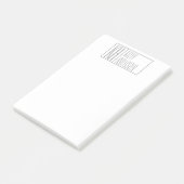 Moderne graue Anfangsbuchstaben und Namenslogo Post-it Klebezettel (angewinkelt)