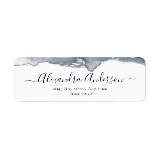 Moderne graue Aquarellkalligraphie Minimal (Vorne)