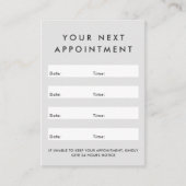 Moderne, graue, benutzerdefinierte Logo-Terminkart Terminkarte (Vorderseite)