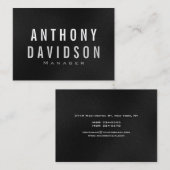 Moderne, graue, fette Textbearbeitung - Visitenkar Visitenkarte (Vorne/Hinten)