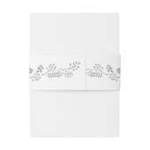 Moderne graue Foliage Einladung Bauchband Einladungsbanderole (Rückseitenbeispiel)