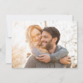 Moderne graue Foto-Hochzeit Save The Date (Rückseite)