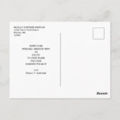 Moderne Graue Geburtsankündigung Postkarte (Rückseite)