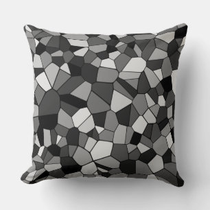 Moderne graue geometrische Mosaik Kissen