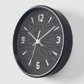 Moderne graue, geometrische Muster ⏰ Uhr (Winkel)