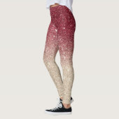 Moderne Graue Glitzer Glitzern Leggings (Links)