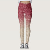 Moderne Graue Glitzer Glitzern Leggings (Vorderseite)