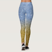 Moderne Graue Glitzer Glitzern Leggings (Rückseite)