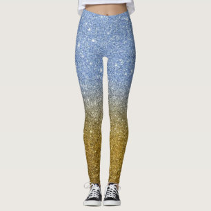 Moderne Graue Glitzer Glitzern Leggings