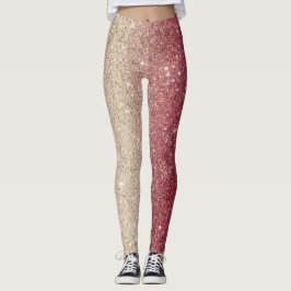 Moderne Graue Glitzer Glitzern Leggings