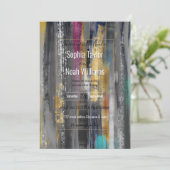 Moderne graue goldfarbene Pinselstriche Abstrakt (Stehend Vorderseite)