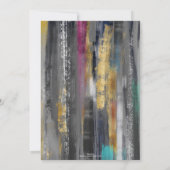 Moderne graue goldfarbene Pinselstriche Abstrakt (Rückseite)