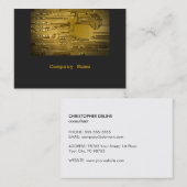 Moderne graue Goldleiterplatte-Computer-Reparatur Visitenkarte (Vorne/Hinten)