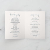 Moderne graue handgeschriebene Skripte Elegante Ho Programm (Innenseite)