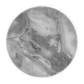 Moderne graue Imitate Marmorsteinfassplatte Schneidebrett (Vorderseite)