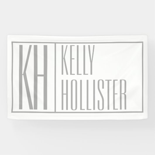 Moderne graue Initialen und Namen-Logo Banner (Horizontal)