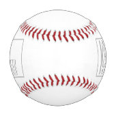 Moderne graue Initialen und Namen-Logo Baseball (Vorderseite)